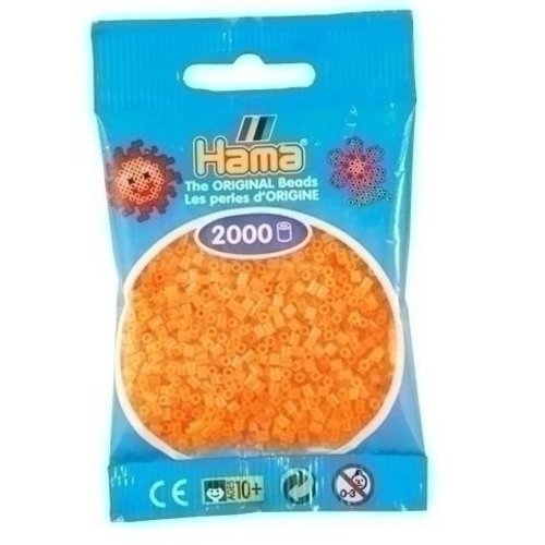 Hama Hama mini strijkkralen orange neon 0038