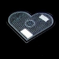 Strijkkralen grondplaat hart groot transp. 2330