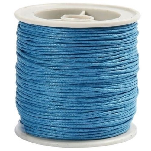 Rol Katoenkoord Waxed 1 mm turquoise 40 meter