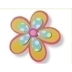 Houten bloem geverfd 3D
