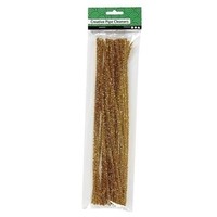 Chenille draad goud 6 mm x 30 cm 24 stuks