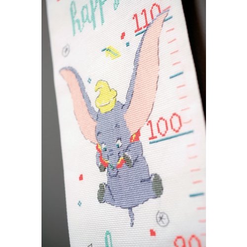 Vervaco Borduurpakket Groeimeter Disney Dombo Oh happy day 0178436