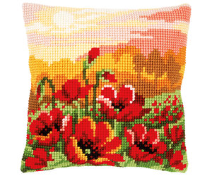 Vervaco Borduurpakket Kussen Konijnen en Vlinders PN-0200552 - Art en Hobby