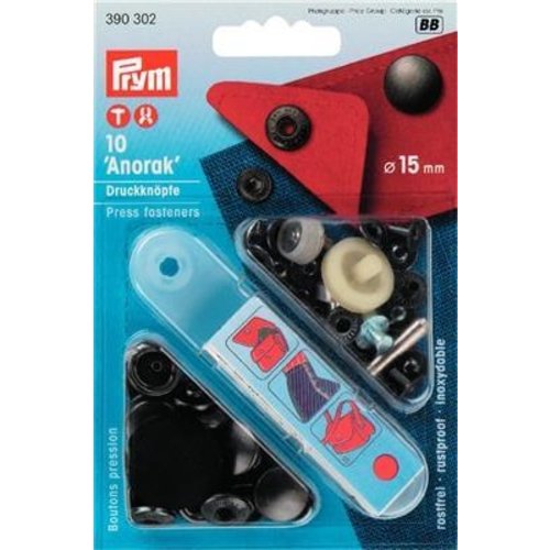 Prym Prym Vernietbare Drukknopen Anorak 15 mm Brons 10 stuks