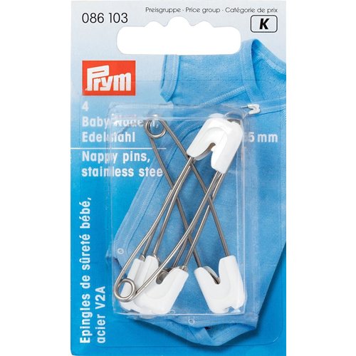 Prym Prym Babyveiligheidsspelden 55 mm Wit 4 stuks