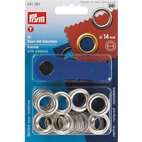 Prym Ringen met Schijven 14 mm Zilver 10 stuks