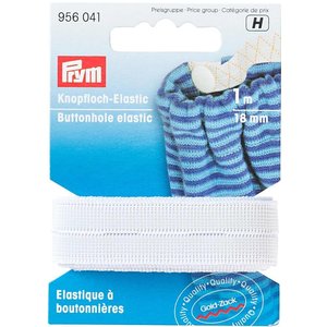 Prym Prym Knoopsgatenelastiek 18 mm Wit 1 meter Prym Prym Knoopsgatenelastiek 18 mm Wit 1 meter