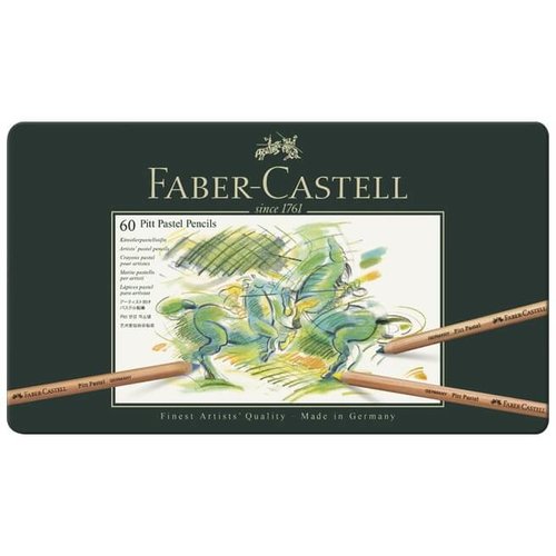 Faber Castell Pastelpotlood Faber-Castell Pitt metalen etui a 60 stuks