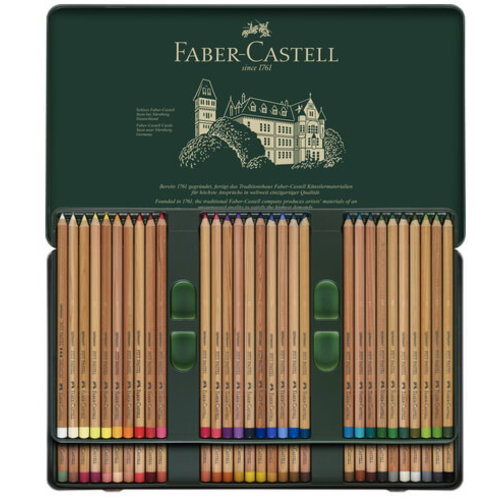 Faber Castell Pastelpotlood Faber-Castell Pitt metalen etui a 60 stuks