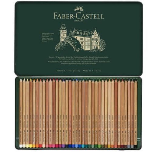 Faber Castell Pastelpotlood Faber-Castell Pitt metalen etui a 36 stuks