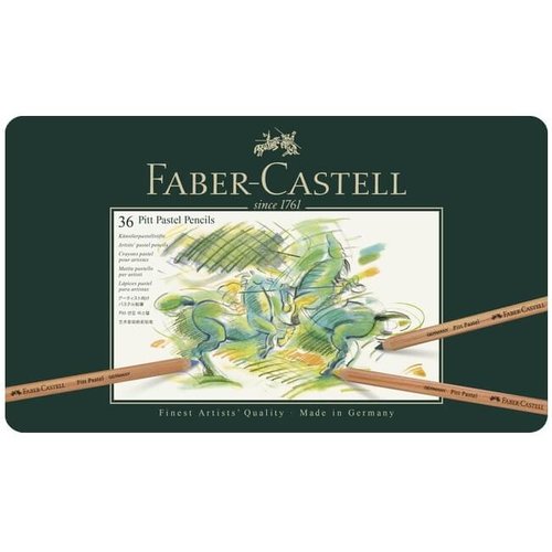 Faber Castell Pastelpotlood Faber-Castell Pitt metalen etui a 36 stuks