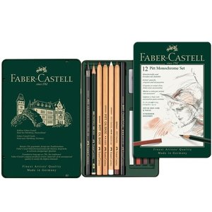 Faber Castell Pitt Monochrome set Faber-Castell 12-delig medium