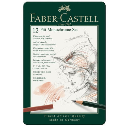 Faber Castell Pitt Monochrome set Faber-Castell 12-delig medium