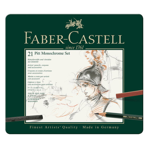 Faber Castell Pitt Monochrome set Faber-Castell 21-delig medium