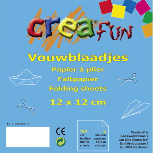 Vouwblaadjes Creafun 12 x 12 cm