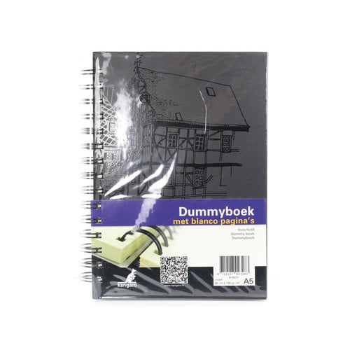 Kangaro Dummyboek A5 Wire-o cream hard cover 80 blad 140grs zwart design