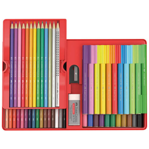 Faber Castell Cadeauset Faber-Castell 53-delig in metalen doos