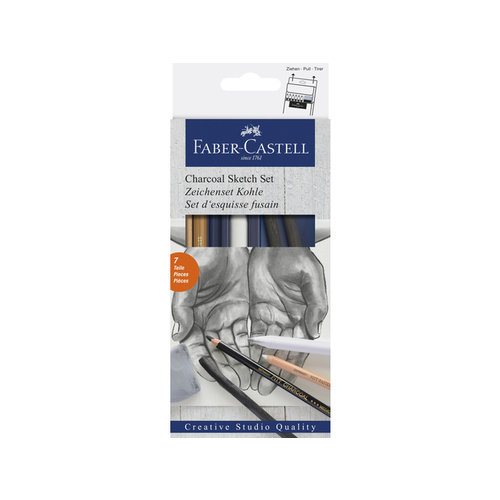 Faber Castell Houtskoolset Faber-Castell 7-delig