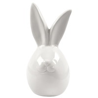 Porseleinen Paashaas 11,4 x 5,5 cm wit