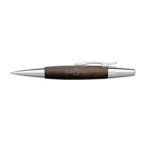 Faber Castell Balpen Faber-Castell E-motion chroom donkerbruin perenhout