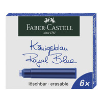 inktpatronen Faber-Castell blauw doosje a 6 stuks