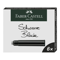 inktpatronen Faber-Castell zwart doosje a 6 stuks