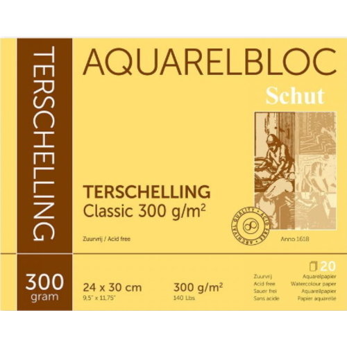 Schut Schut Terschelling Aquarelblok Classic 24x30cm 300 gram 20 vel Schut Schut Terschelling Aquarelblok Classic 24x30cm 300 gram 20 vel