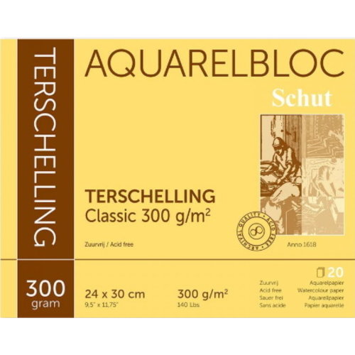 Schut   Schut Terschelling Aquarelblok Classic 300 gram 20 vel