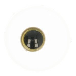 Veiligheidsoogjes  Zwart en helder Goud 8 mm per stuk