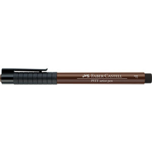 Faber Castell tekenstift Faber-Castell Pitt Artist Pen F donker sepia