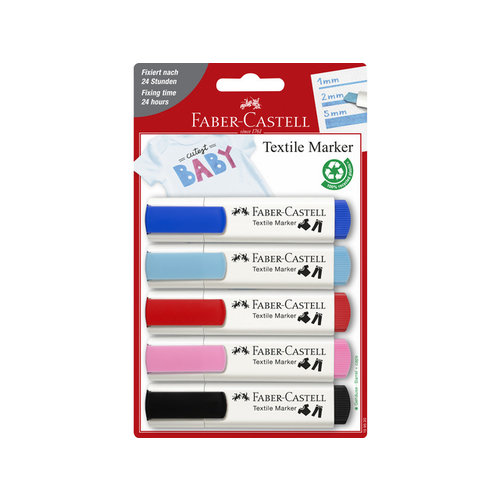 Faber Castell Textielmarkers Faber-Castell 5 stuks BABY