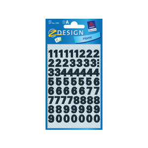 Cijferetiket Z-design Home pakje a 2 vel watervast zwart 9,5 mm