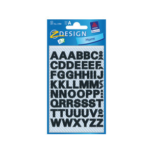 Letteretiket Z-design Home pakje a 2 vel watervast zwart 9,5 mm