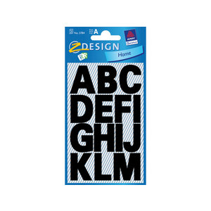 Letteretiket Z-design Home pakje a 2 vel watervast zwart 25 mm