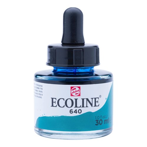 Ecoline Ecoline Vloeibare Waterverf Flacon 30 ml Blauwgroen 640
