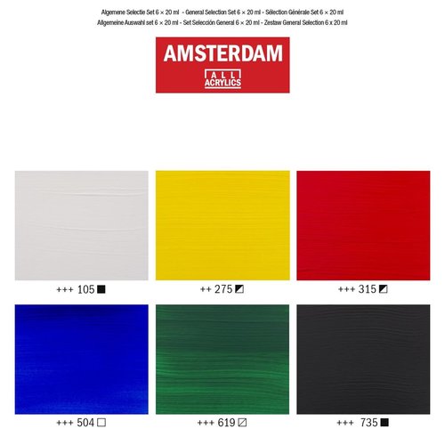 Amsterdam Amsterdam Acryl Standaard set 6 x 20 ml