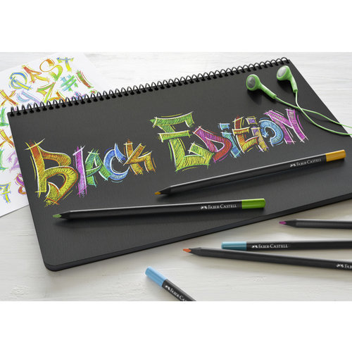 Faber Castell Kleurpotloden Faber-Castell Black Edition in kartonnen etui á 24 stuks