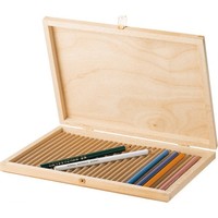Houten potlodendoos voor 28 potloden