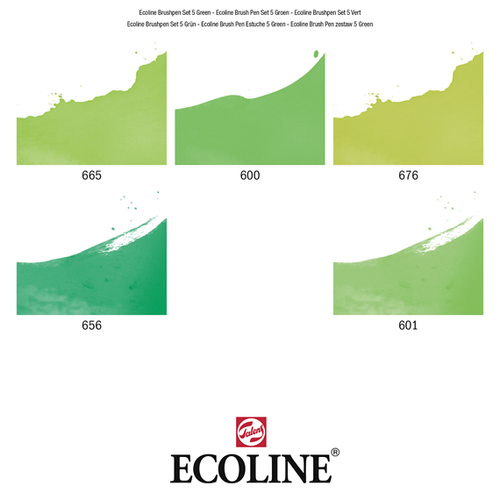 Ecoline Ecoline Brushpen Set 5 Groen