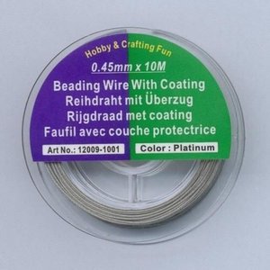 Hobby & Crafting Fun Staaldraad nylon coat zilverkleur 0,45 mm 10 meter