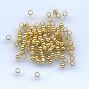 Hobby & Crafting Fun Knijpkraal rond goudkleur 1 mm 100 stuks