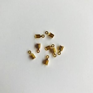 Hobby & Crafting Fun Koordsluiting klein 5x3mm goudkleur 8 stuks