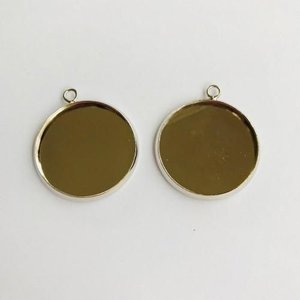 Hobby & Crafting Fun Hanger met 1 oog rond 25mm zetting voor epoxy 2 stuks