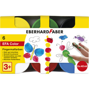 Vingerverf Eberhard Faber 6 x 40 ml in karton