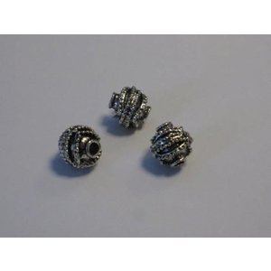 Hobby & Crafting Fun Filigrain metalen kralen platinum 9,3x9mm gat 2mm 3 stuks