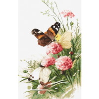 Borduurpakket Vlinders tussen de bloemen 938