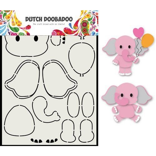 Dutch Doobadoo Dutch Doobadoo Card Art Olifant A5 470.713.795 (06-20)