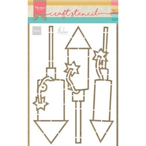 Marianne Design Marianne D Craft Stencil vuurwerk by Marleen PS8050 21x15 cm