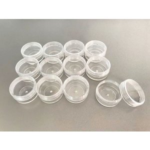 Hobby & Crafting Fun 12 opbergpotjes met schroefdeksel 38 x 21 mm