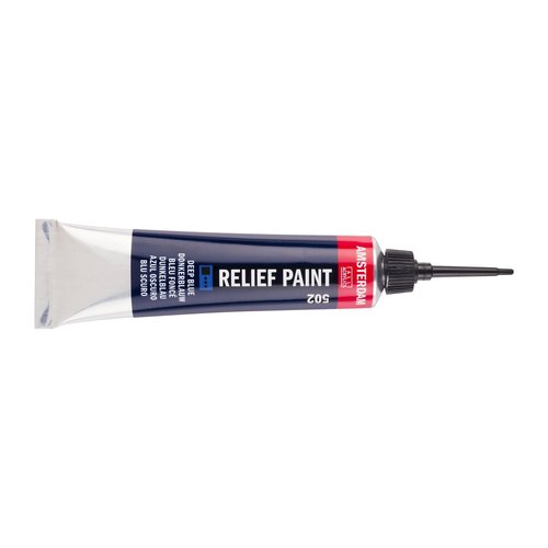 Talens  Amsterdam Relief Verf 20 ml Donkerblauw 502